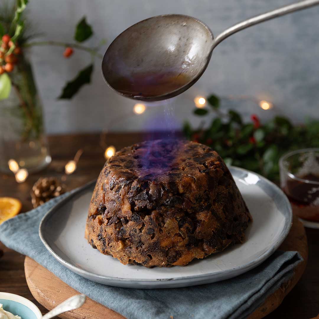 How To Flame A Christmas Pudding, Doves Farm