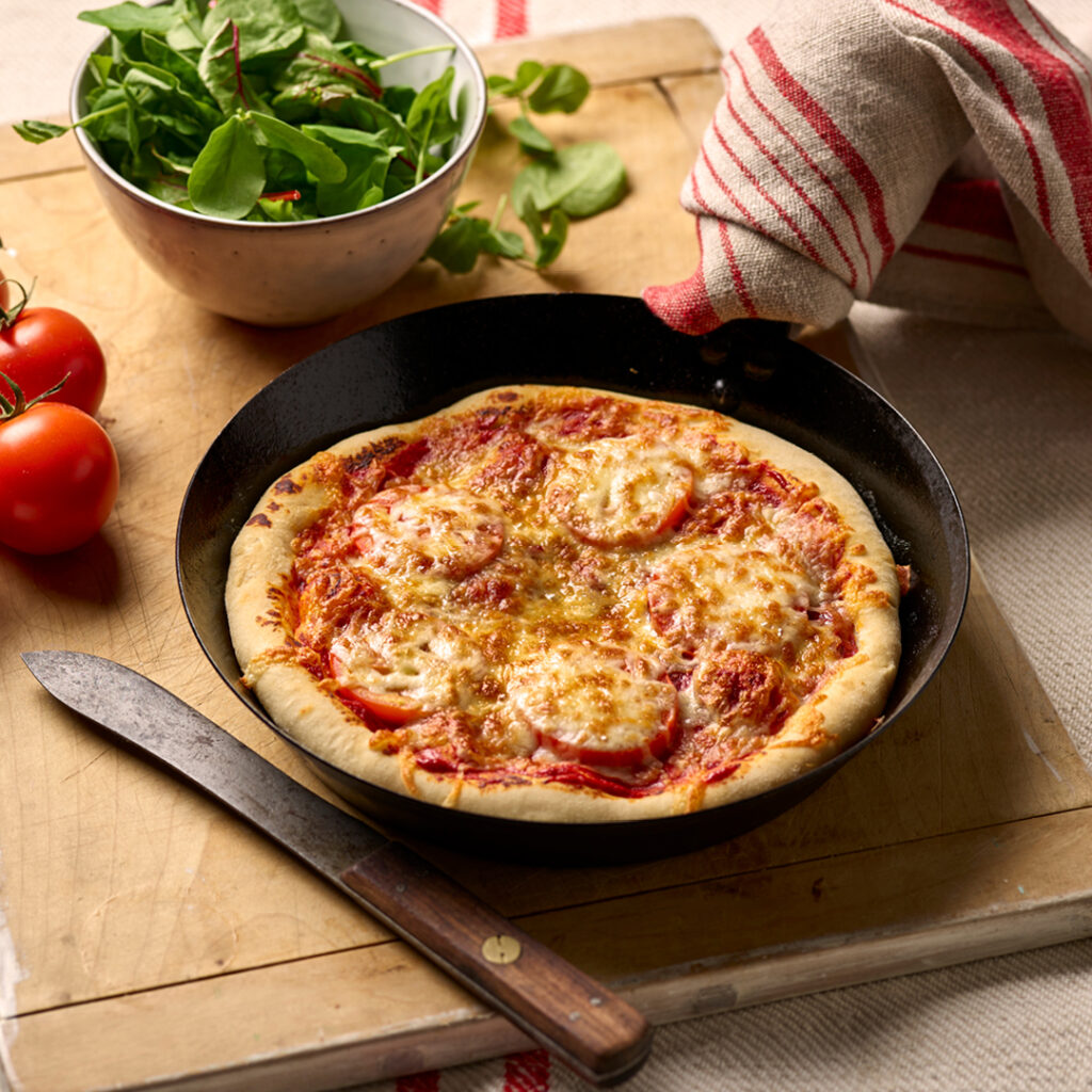 Cheese And Tomato Frying Pan Pizza Recipe